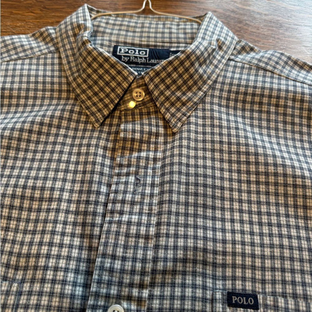 Polo Ralph Lauren Short Sleeve Button Down Plaid Shirt size XL